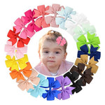 MAYCREATE® 20 Pieces Hair Bows For Kids Girls 3 Inch Grosgrain Ribbon Hair Bows Alligator Clips For Baby Girls,Accessories,Multi