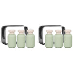 MAYCREATE Travel Bottle Kit for Toiletries with 3pcs 100ml Soft PE Leakproof Bottles and Pouch