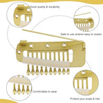 MAYCREATE® 20PCS Chunni Clips Dupatta Pins for Bride Gold Wig Clip with Safety Pins Strong Grip Invisible for Hair Extensions Stainless Steel Fixing Chunni Shawl