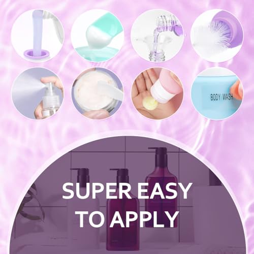 MAYCREATE® 48PCS Travel Bottle Kit for Toiletries 60/90ml Silicone Bottles Set Leak proof Toiletry Cream Jars Spray Shampoo Lotion Dispenser