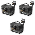 MAYCREATE® Makeup Pouch Bag Travel Organizer Large Mesh Toiletries Cosmetic Double Layer Nylon Brush with Handle 3 PCS