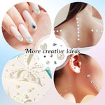 MAYCREATE® Face Gems Rhinestones for Makeup 2026PCS Self Adhesive Stickers Jewels Kit Pearls Raindrop Heart Crystal Stone DIY Crafts Assorted Sizes Shapes