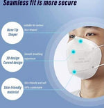 MAYCREATE KN95 Anti Pollution Mask - Re-usable, Non-woven with Melt Blown Layer - Pack of 10