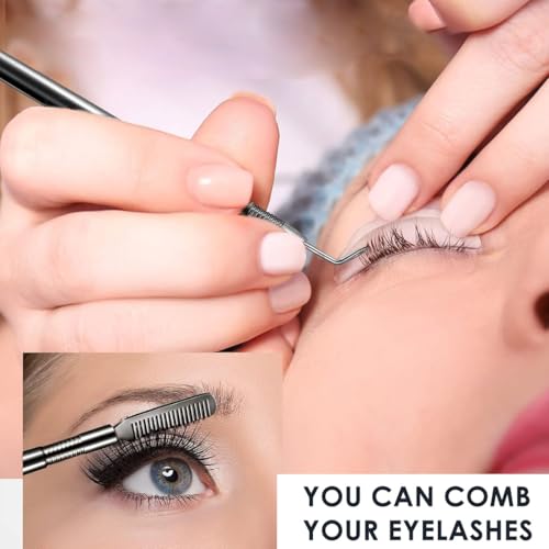 MAYCREATE® Eyelash Lift Perm Tool Lash Separator Tint Tool Stainless Steel Metal Lash Lift Rods for Eyelash Eyebrow Perming Tinting Curling Extensions Supplies
