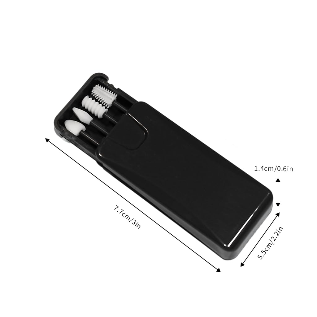 MAYCREATE Reusable Silicone Cotton Swabs Kit for Makeup and Ear Cleaning with Dual Heads and Storage Case