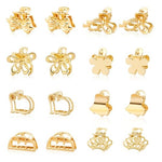 MAYCREATE® 16 PCS Small Metal Hair Claw Clips, Mini Cute Flower Jaw Clamps, Nonslip Bangs Pins Hair Accessories for Women Girls-Gold