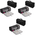 MAYCREATE® Travel Storage Bag for Dyson Airwrap Holder Hair Styler Organizer Attachments Portable with Hanging Hook Black Bag Only 3 PCS