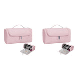 MAYCREATE Travel Storage Bag for Dyson Airwrap with Hanging Hook and 5 Compartments | Pink PU Organizer