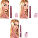 MAYCREATE® 18PCS Hair Tinsel Clip-in Glitter Extensions for Women 20.5in Pink Shiny Strands Heat Resistant Fairy Sparkle Accessories Girls Kids Festival Cosplay Party Gift