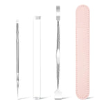 MAYCREATE Stainless Steel Comedone Extractor & Dual Head Blackhead Removal Shovel Pore Cleaning Tools Beauty Tools Facial Cleaning Tools for Acne, Whitehead Popping, Comedone