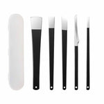 MAYCREATE 5Pcs Pedicure Tool Kit with Case Cuticle Scrapers Tool Pedicure Shavers Cuticle Callus Shavers Remove Dead Skin Stainless Steel Foot Care Tools