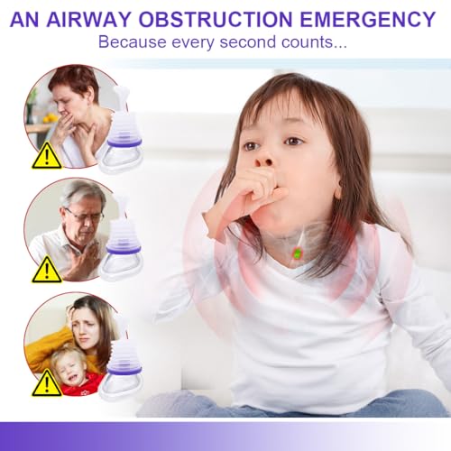 MAYCREATE® Anti Choking Device for Kids and Adults, Portable Choking Rescue Device with Airway Suction for Home Travel School and Emergency Use, Purple