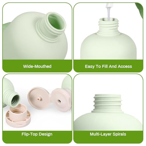 MAYCREATE® 100ml Travel Bottle Kit for Toiletries 9PCS Soft PE Leakproof Empty Squeeze Dispenser for Shampoo Body Lotion With Storage Pouch