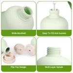 MAYCREATE® 100ml Travel Bottle Kit for Toiletries 9PCS Soft PE Leakproof Empty Squeeze Dispenser for Shampoo Body Lotion With Storage Pouch