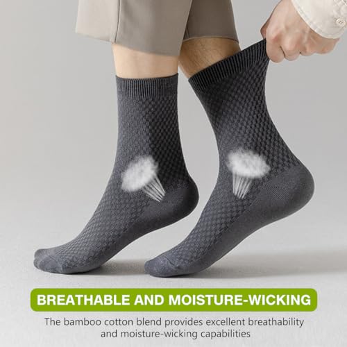 MAYCREATE® Bamboo Ankle Socks for Men - Bamboo Cotton Fiber Ankle Length Half Terry Socks Ideal for Gym, Running, Casual Wear with Odor Control Comfort Pack of 5