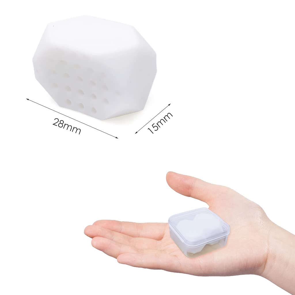 MAYCREATE 2Pcs Jawline Exerciser for Men Women 50lbs Silicone Jawline Jaw Line Shaper Jaw Trainer Face Slimmer Neck Toning Tool for Beginner, Intermediate & Advance, Define Jawline (White)