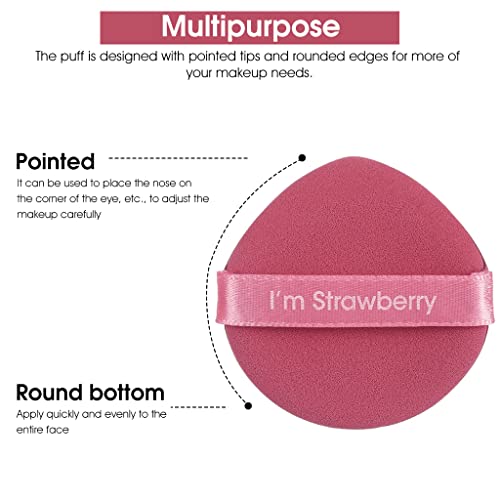 MAYCREATE® 21PCS Makeup Sponge Powder Puff Latex-free Makeup Puff Blender Sponge, Air Cushion Pads for Liquid Foundation, Cream, Powder, Concealer, Wet & Dry Dual Use(Pink)