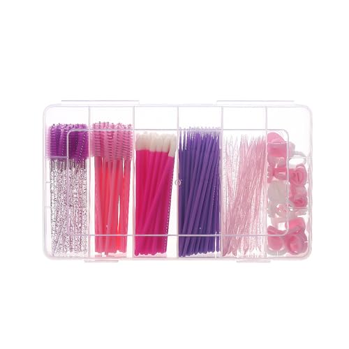 MAYCREATE Makeup Tools for Women, Eyebrow Brush, Mascara Brushes, Lipstick Applicators, Eyeshadow Applicators and Eye Liner Brush Combo, Disposable Travel Makeup Tool Kit