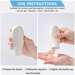 MAYCREATE® 3pcs Travel Bottles for Toiletries, 60ML Refill Toiletries Travel Bottle with Lid, Small Leak Proof Squeeze Bottle for Travelling for Gel, Shampoo, Lotion Dispenser 9 PCS