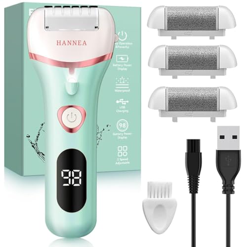 MAYCREATE® Callus Remover with 3Pcs Grinding Head &Pedicure Tools Foot Scrubber for Dead Skin Pedicure Kit for Women Pedicure Machine Rechargeable Foot Care