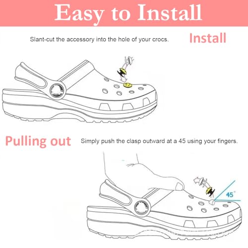 MAYCREATE® 70PCS Cartoon Random Shoe Charms and Pins Cute for Sandals Decoration Women Boys Girls Clog Accessories Party Favor