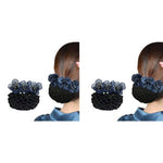 MAYCREATE® Hair Snood Net Flower Bun Accessories for Women Clip Mesh Maker Knit Cover Hairnet for Daily Work Dancer Nurse 2 PCS