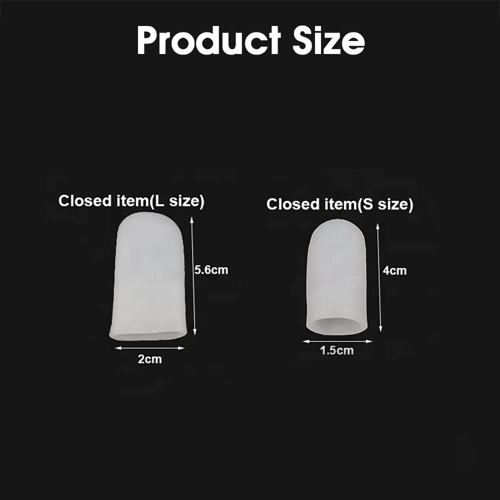 MAYCREATE Toe Separator for Women with Soft SEBS Gel Caps 10 pcs | Washable and Cuttable Protectors