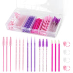 MAYCREATE Makeup Tools for Women, Eyebrow Brush, Mascara Brushes, Lipstick Applicators, Eyeshadow Applicators and Eye Liner Brush Combo, Disposable Travel Makeup Tool Kit