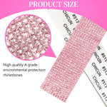 MAYCREATE 1 Roll DIY Rhinestone Ribbon Tape 1 inches x 1 Yard Self Adhesive Pink Rhinestone Tape DIY Sparkling Resin Rhinestone Strips for DIY Craft, Wall Decoration, Scrapbook Art