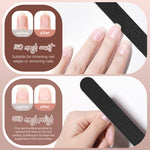 MAYCREATE 200Pcs Nail Polish Remover Foil Wraps with Pre-soaked Acetone-based Cotton Pads Gel Nail Polish Remover Wraps Finger Nail Polish Removal Tool with Cuticle Pusher & Nail Filer