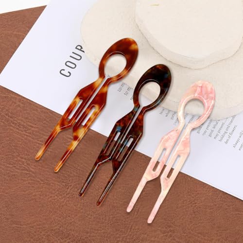 MAYCREATE® 3pcs Large Hair Pins for Women, 4.72 in Easy Twisted Half-Updo, Hair Bun Accessories for Women Girls Twisted Crown Braid