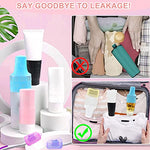 MAYCREATE® 16PCS Leak Proof Sleeves for Travel Bottles Silicone Elastic Covers for Toiletries Reusable Container Shampoo