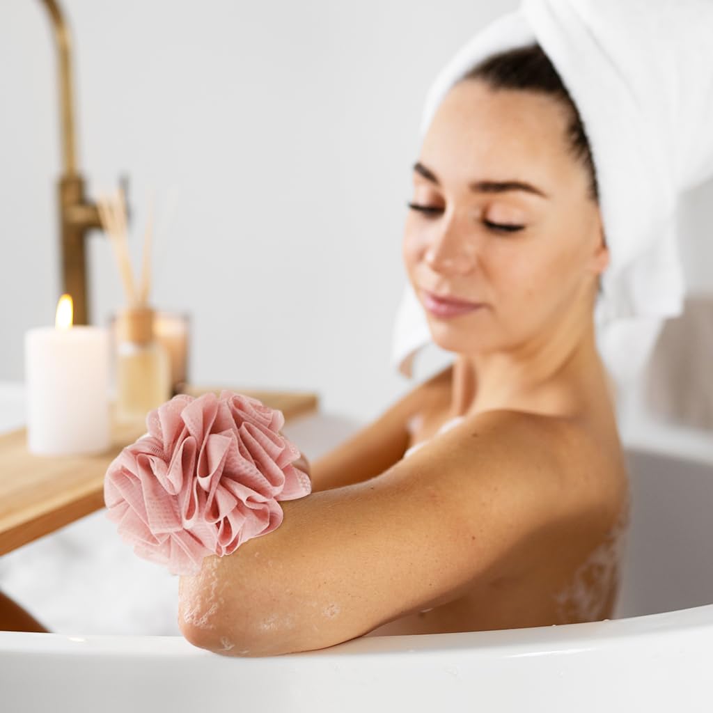 MAYCREATE Lotion Applicator for Your Back, Lotion Applicators, Long Wooden Handle with 3 Replaceable Brush Head for Bath and Shower, Exfoliating or Dry Skin Brushing