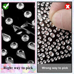 MAYCREATE® 4 Sheet Face Gems Rhinestones Pearl Stickers Kit for Makeup with Tweezer Self-Adhesive Glitter Color Festival Jewels Hair Sticker Crafts Nail Art Clothes Making 3 PCS