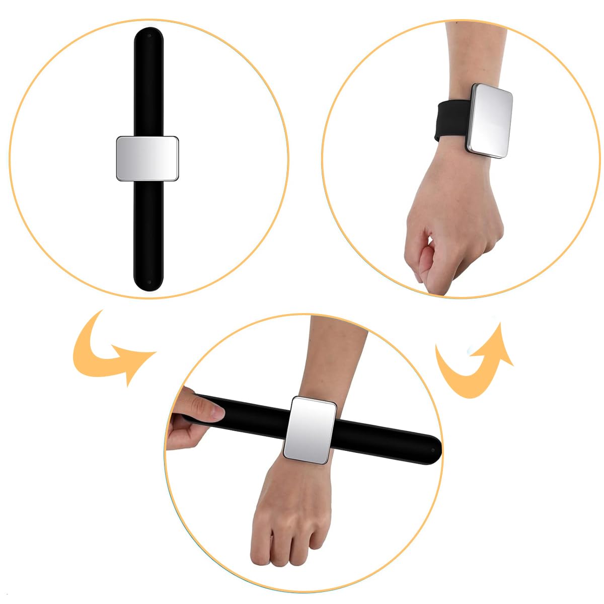 MAYCREATE Magnetic Wristband for Hair Stylists with Silicone Cushion featuring 15 Hair Tools Set