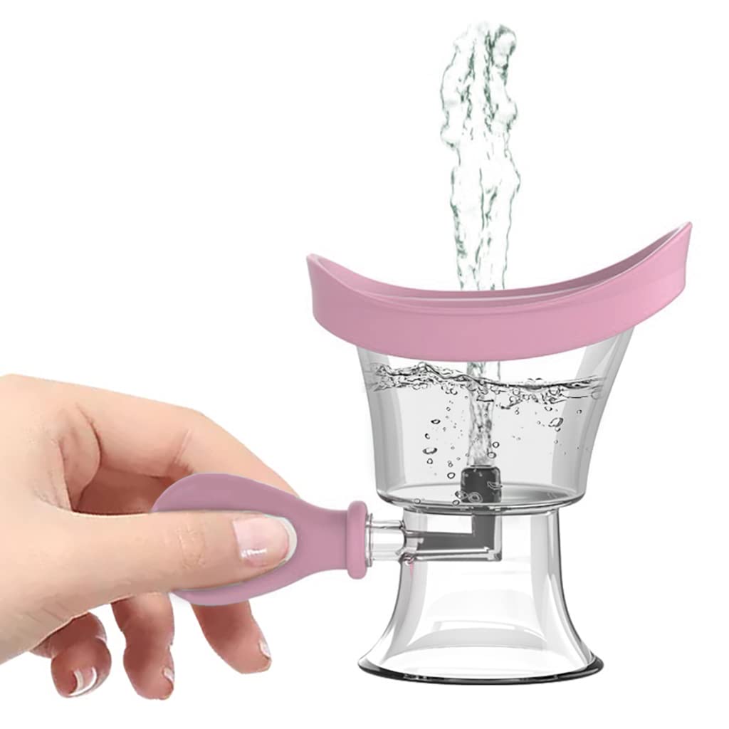 MAYCREATE Eye Wash Cup for Daily and Travel Use with Air Pressure Spout and Silicone Frame 8.22×6.64 cm