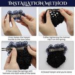 MAYCREATE® Hair Snood Net Flower Bun Accessories for Women Clip Mesh Maker Knit Cover Hairnet for Daily Work Dancer Nurse 2 PCS