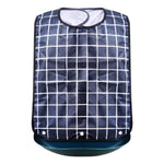 MAYCREATE Waterproof Adjustable and Washable Dining Short Style with Leakproof Pocket Adult Bibs for Elderly Seniors and Disabled Men & Women Eating Cloth (Light Blue)