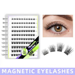 MAYCREATE 100Pcs Self Adhesive Eyelashes Clusters, No Glue Needed Lash Clusters 8/10/12MM Natural Look Pre-Glue Individual Lashes Extensions Reusable Self Adhesive Lashes Clusters