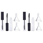 MAYCREATE Mascara Tube Wand Container for Castor Oil with Spiral Brush and Funnels | 10ml Travel Set