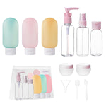 MAYCREATE Travel Bottles Set for Toiletries with Leakproof Recyclable PET Design | 11Pcs Containers