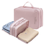 MAYCREATE Compression Packing Cubes for Clothes with Double Layer Design and Waterproof Fabric 33x22x18cm