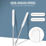 MAYCREATE Makeup Spatula and Palette Set for Foundation Mixing with 16cm Steel Tool | Clear Acrylic Palette