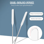 MAYCREATE Makeup Spatula & Palette Set, Stainless Steel Spatula and Clear Acrylic Foundation Palette Combo, Beauty Cosmetic Makeup Tool, Spatula with Protective PU Sleeve