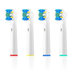 MAYCREATE Oral B Electric Toothbrush Heads 4Pcs for Floss Action with DuPont Bristles | Blue Reminder Bristles