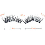 MAYCREATE False Eyelashes for Daily and Party Makeup with 15mm Messy Cross Design | Reusable Faux Mink Black Lashes