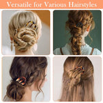 MAYCREATE® 10PCS French Hair Pin U Pins for Styling Bun Acrylic Accessories Women Ladies Gift