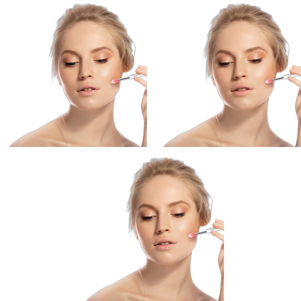 MAYCREATE Lip Brush for Lipstick Application with Cover featuring 9PCS Reusable Silicone Tips