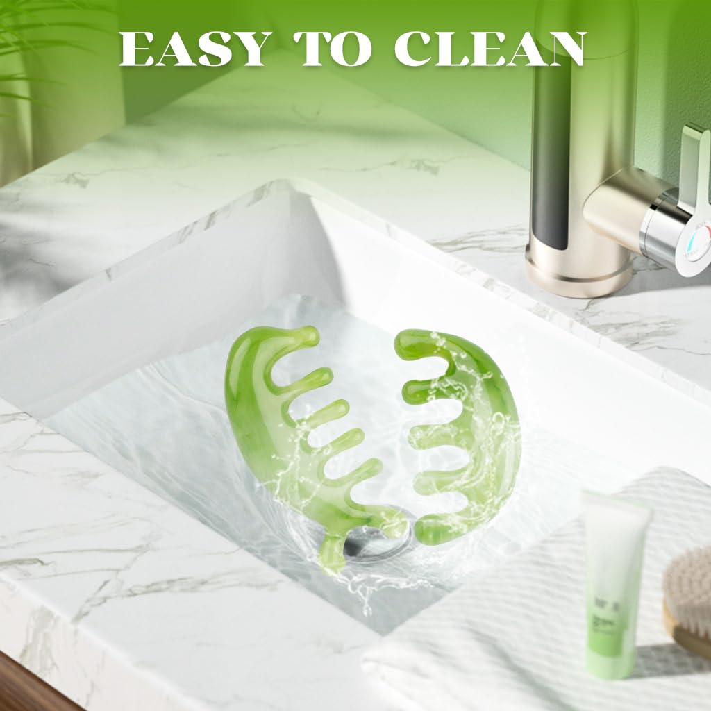 MAYCREATE Massage Combs for Scalp Care and Relaxation featuring Multi Nubs Resin Design | 2pcs