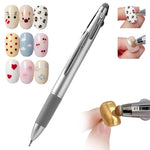 MAYCREATE Nail Dotting Tool for DIY Nail Art with 4 tip sizes 0.8–1.6mm | Switchable Pen Design